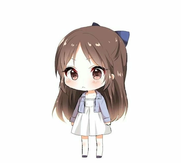 Hình vẽ chibi nữ cute đơn giản dễ làm theo dành cho bé