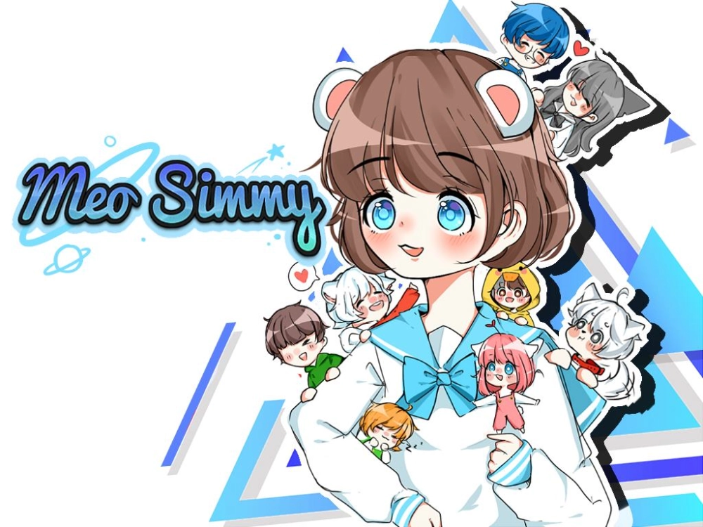 Tải ngay hình nền mèo simmy chibi đẹp