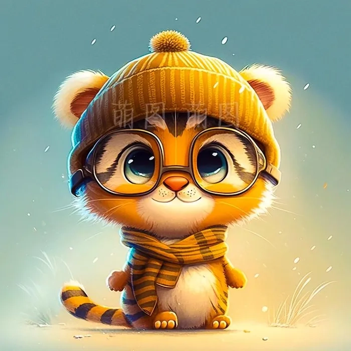 Ngắm nhìn hình con hổ chibi cute sắc nét