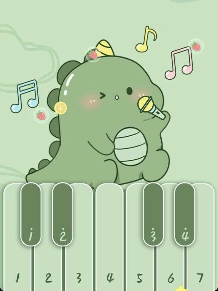 Thế giới màu sắc của chibi khung long sinh động