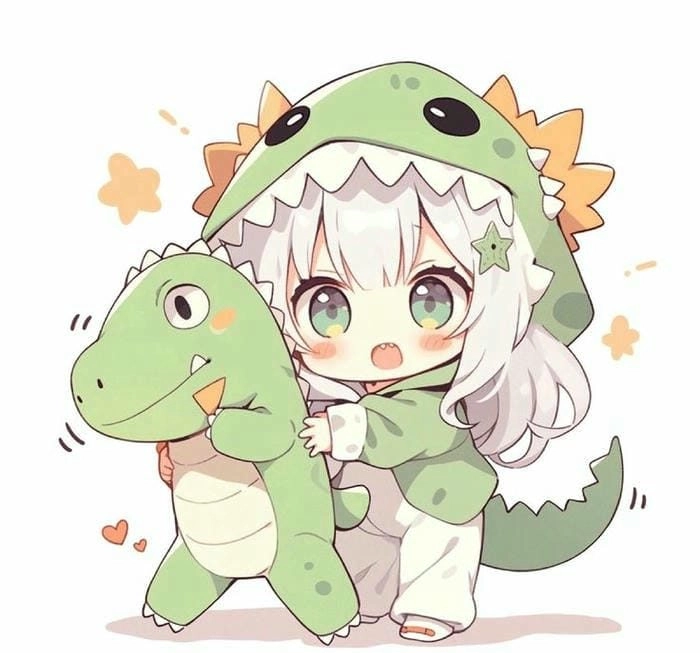 Ngắm nhìn con khủng long chibi siêu đáng yêu
