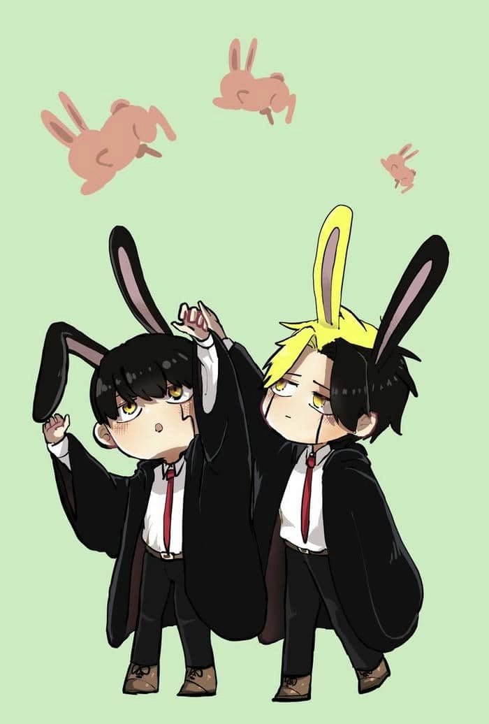 Thần thái lạnh lùng của rayne mashle chibi