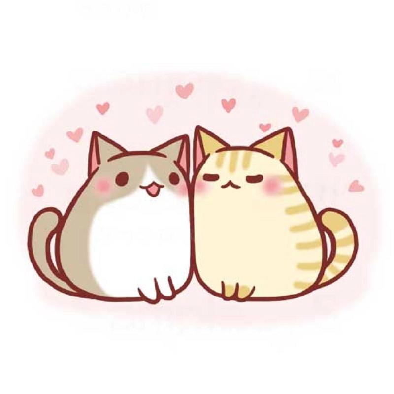 Hình nền mèo cute chibi nổi bật