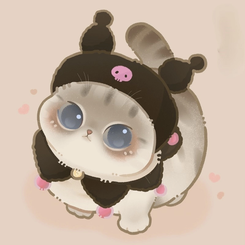 Hình cute chibi mèo đáng yêu cực