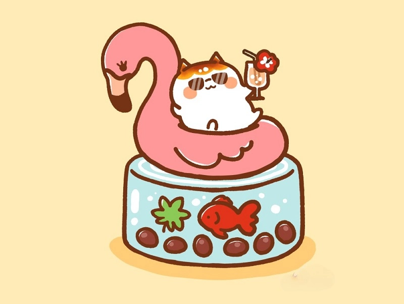 Ảnh chibi mèo lung linh đáng yêu