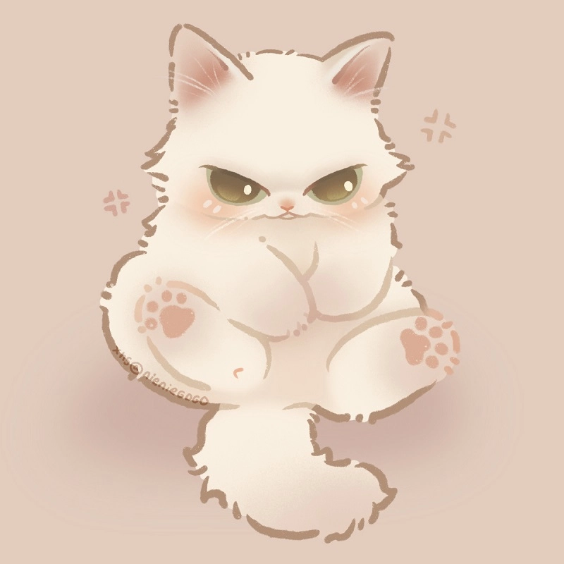 Hình chibi mèo đẹp mắt trẻ trung