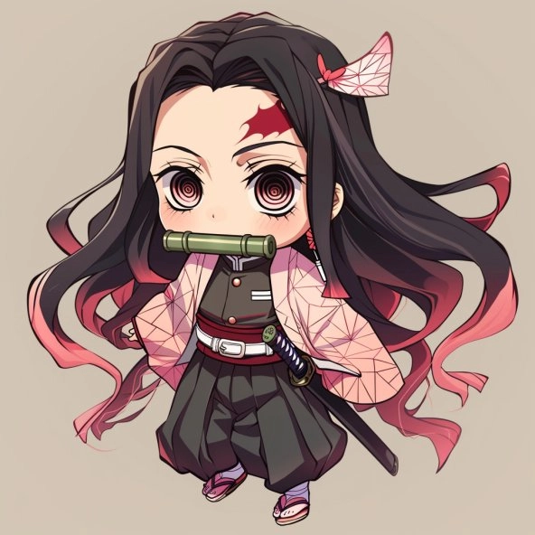 Xem ngay hình vẽ nezuko chibi nghệ thuật
