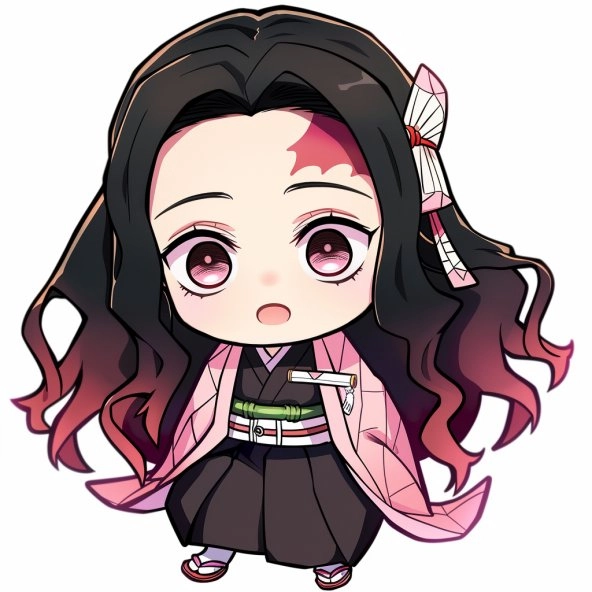 Mẫu mô phỏng nezuko chibi 3d đẹp mắt