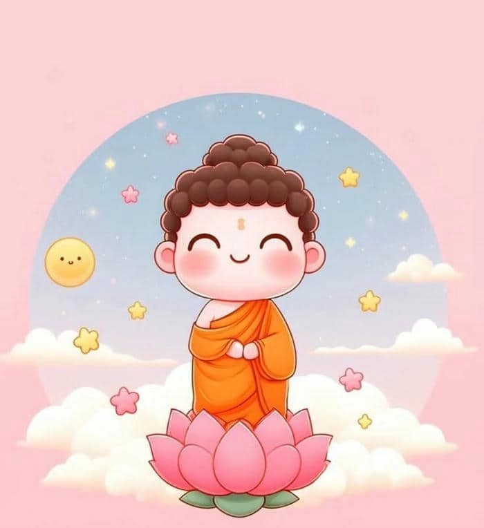 Chọn ngay ảnh đức phật chibi nhẹ nhàng