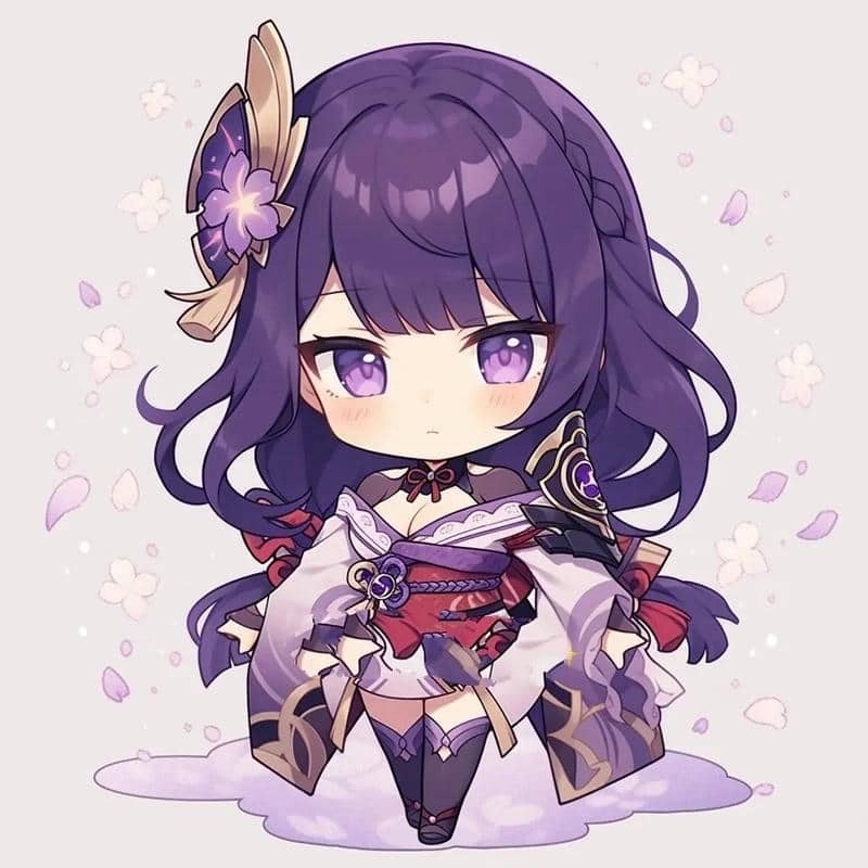 Hình ảnh đáng yêu của raiden chibi