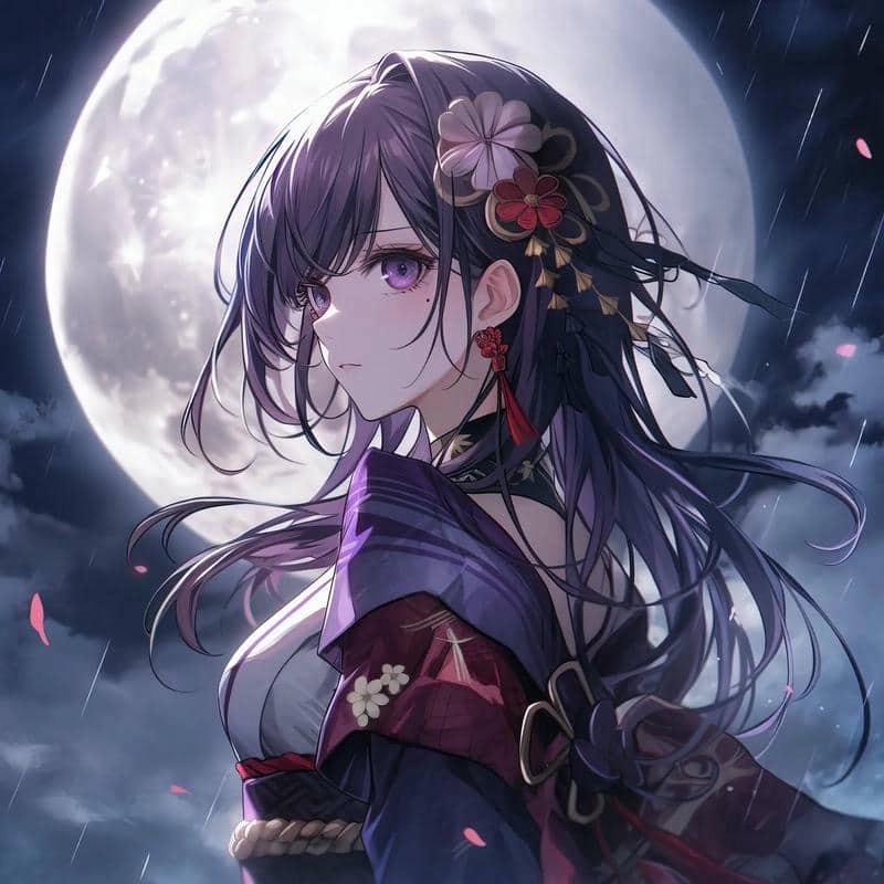 Tải ngay bộ raiden shogun chibi png chất lượng