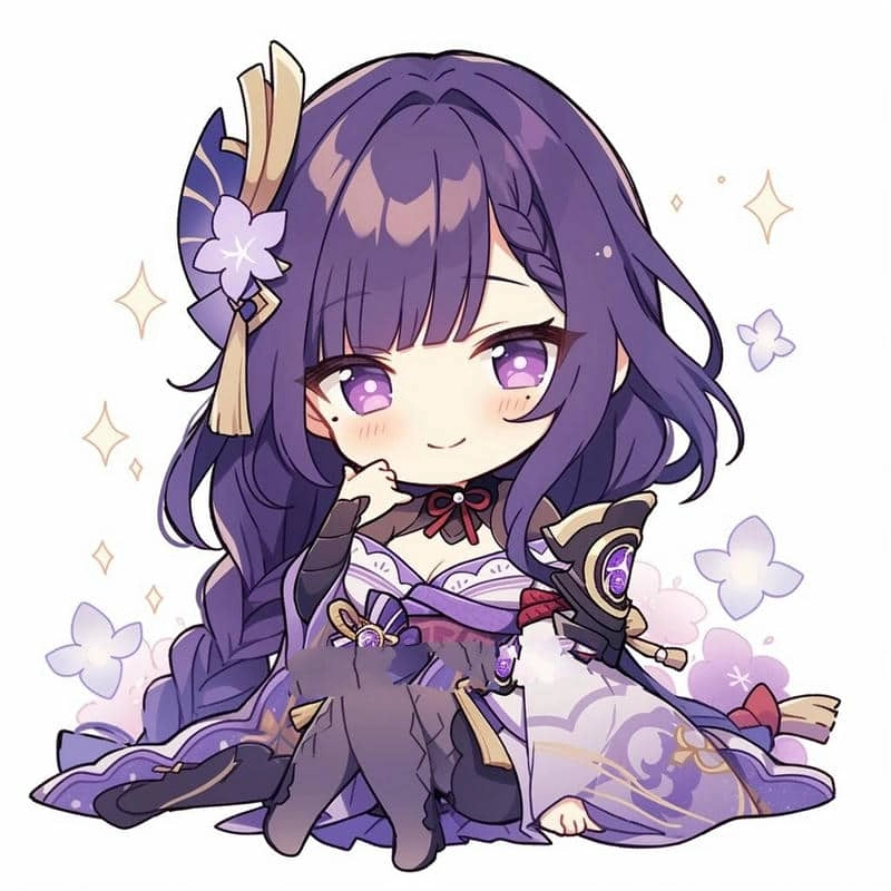 Bộ sưu tập genshin chibi raiden đẹp lạ