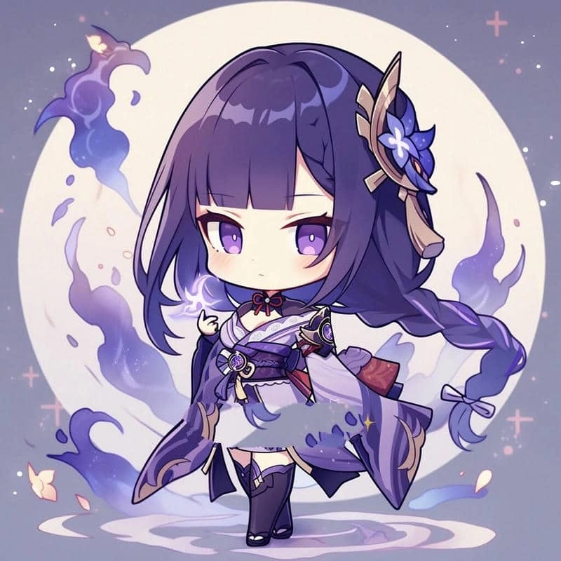 Chiêm ngưỡng raiden shogun chibi art độc đáo