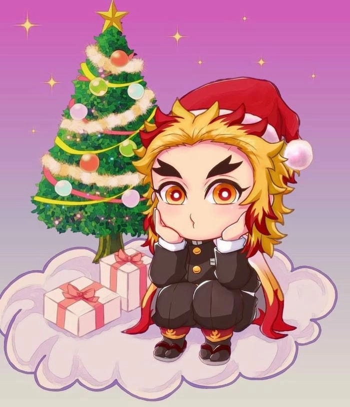 Ảnh rengoku chibi eating đáng yêu hết nấc