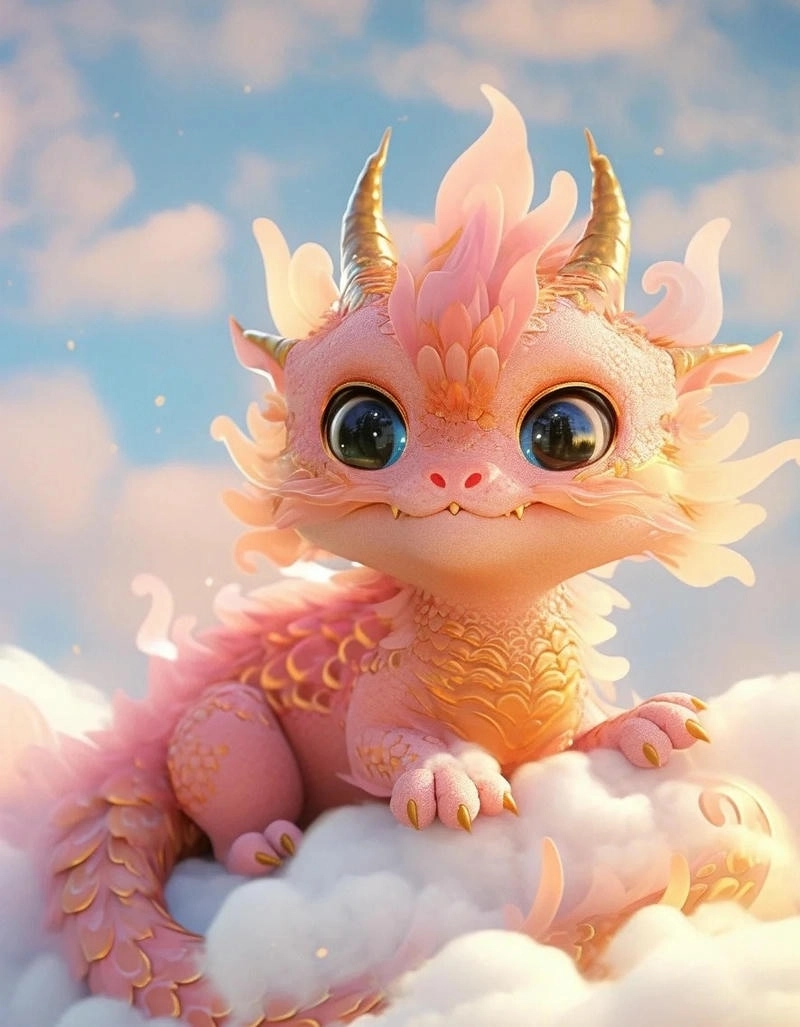 Tham khảo hình vẽ con rồng chibi sáng tạo