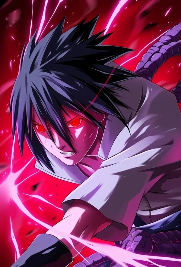 Sasuke chibi ngầu với thần thái lạnh lùng