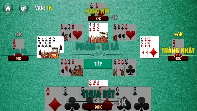  Hướng dẫn luật chơi tá lả chi tiết tại nhà cái 8xbet cho người mới.