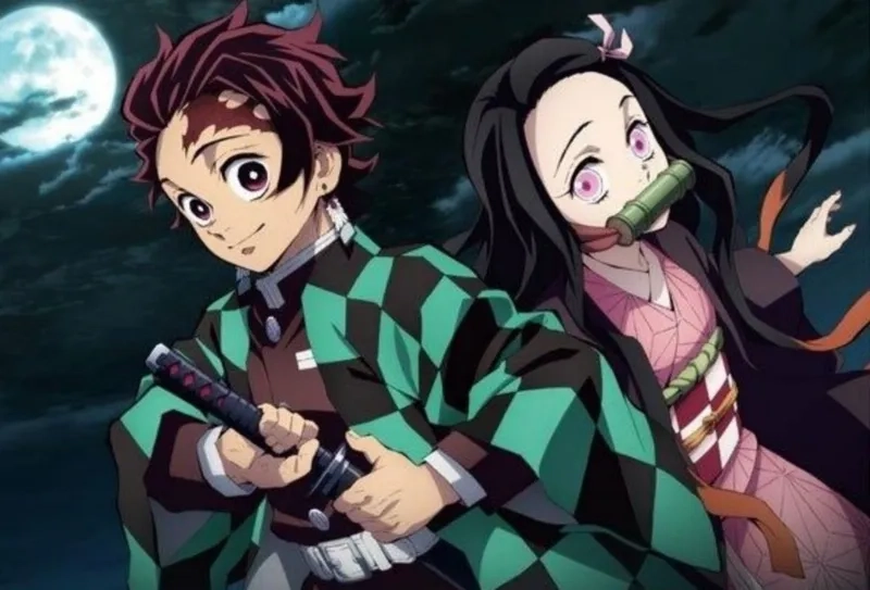 Hình đôi muichiro x tanjiro chibi hài hước