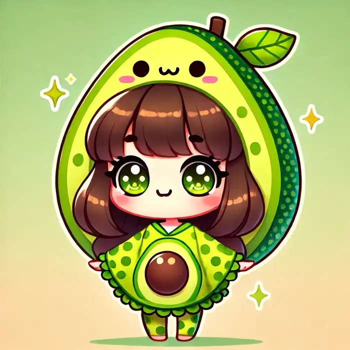 Không thể rời mắt với chibi quả bơ