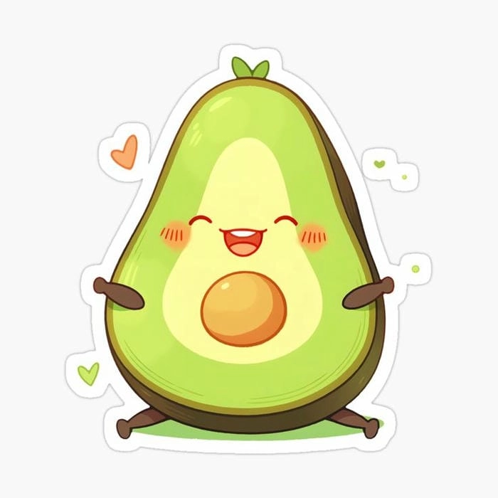 Giao diện rạng rỡ với quả bơ chibi cute