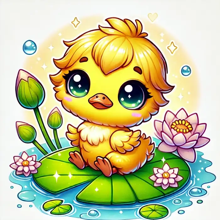 Ngắm nhìn những dáng yêu của vịt con chibi