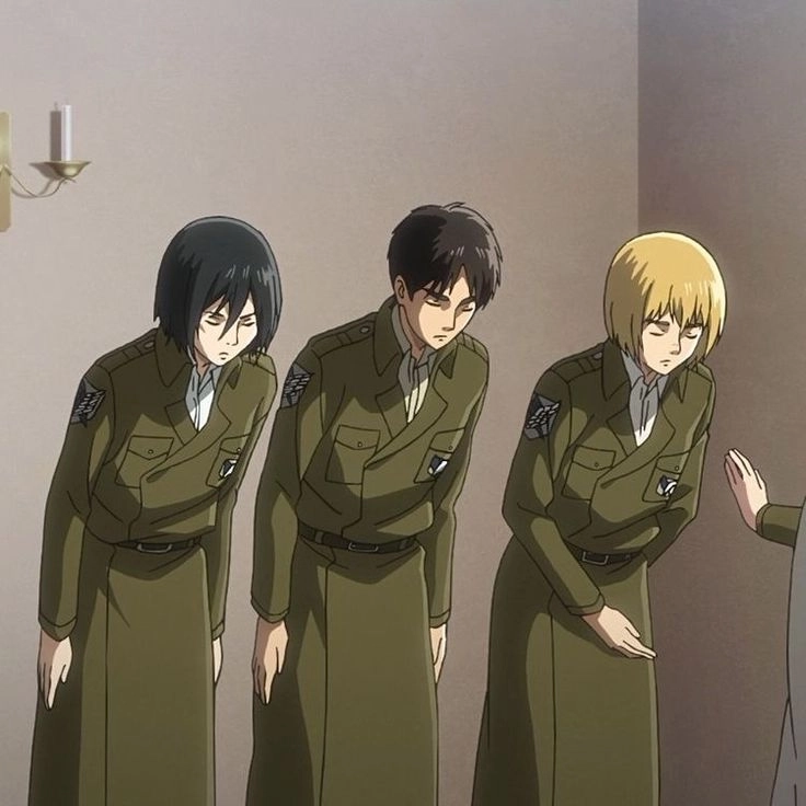 Mikasa Eren Armin cùng chiến đấu đến cùng