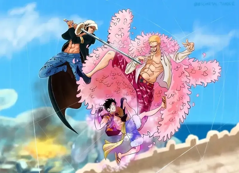 Donquixote Doflamingo drawing tranh vẽ đầy ma mị cuốn hút