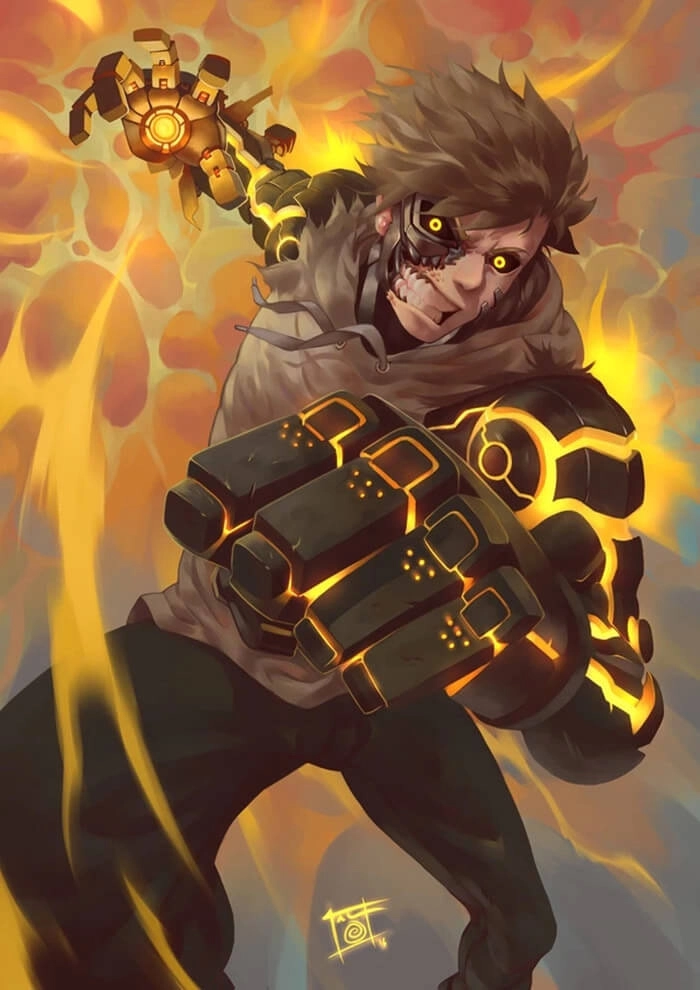 Hình ảnh Saitama đấm Genos gây sốc