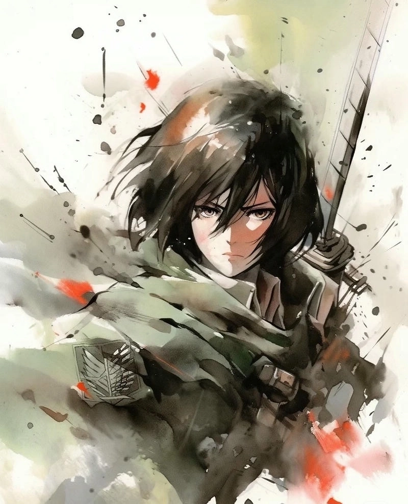 Vẻ đẹp sắc sảo Mikasa Ackerman Manga