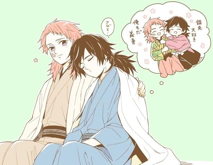 Fanart Giyuu Tomioka x Sabito ngọt ngào