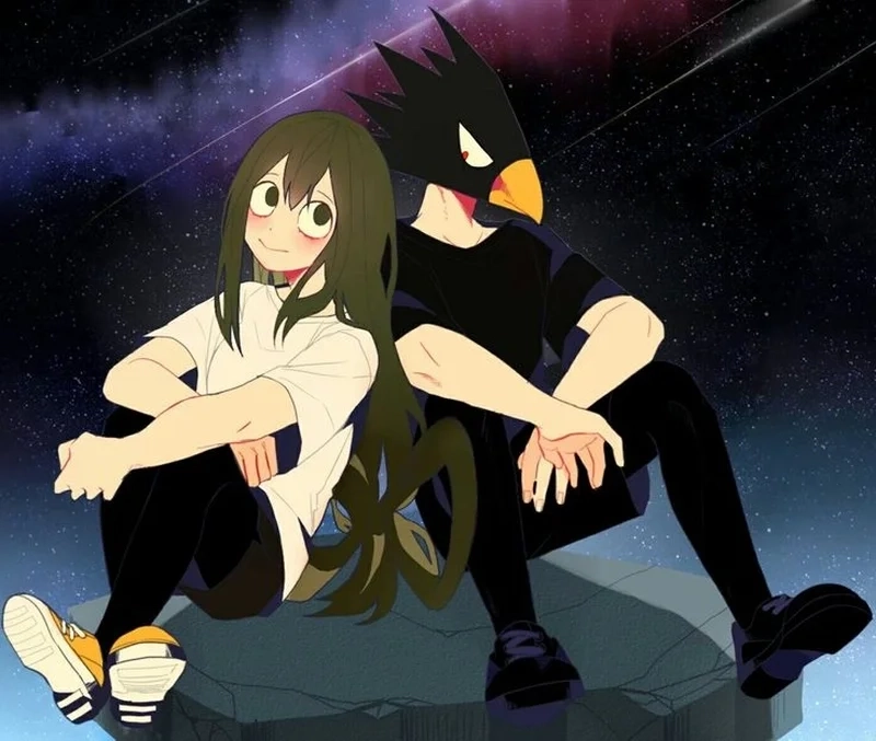 Góc ảnh đẹp Tsuyu Asui X Fumikage Tokoyami