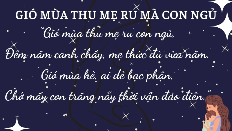 Bài ca dao gió mùa thu mẹ ru con ngủ