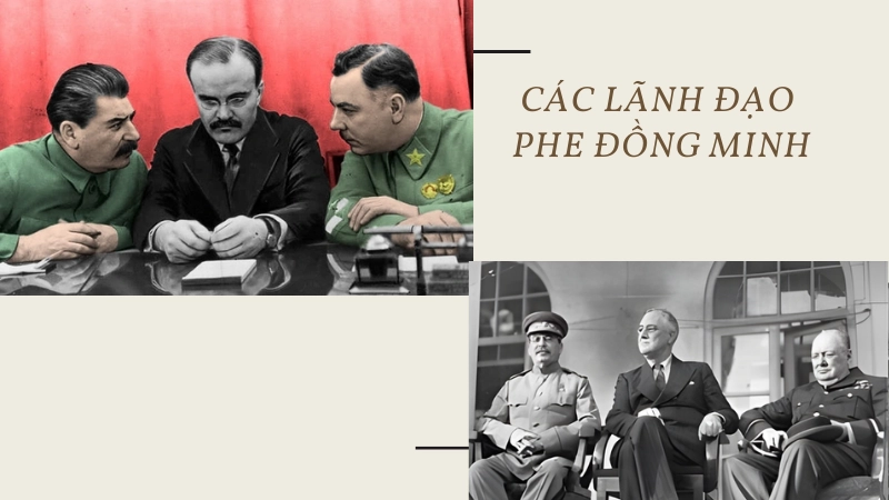 Hình ảnh các lãnh đạo phe đồng minh và phe trục trong thế chiến