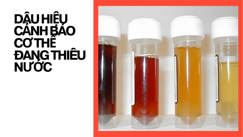 Các biểu hiện mất nước qua màu sắc nước tiểu và làn da