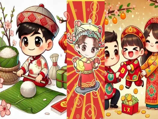 Tổng hợp ảnh chibi Tết cute dễ thương không thể bỏ qua