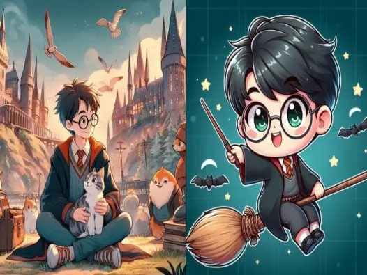 Tổng hợp ảnh Harry Potter chibi dễ thương siêu hút mắt