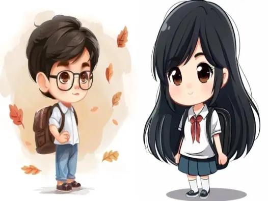 Hình ảnh học sinh chibi dễ vẽ dành cho người mới bắt đầu