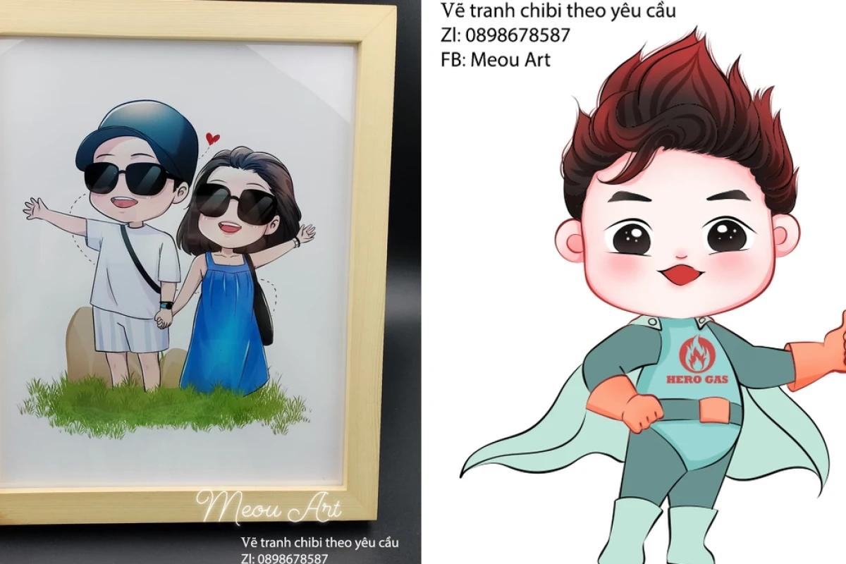 Dịch vụ ảnh chibi theo yêu cầu vẽ chân dung nghệ thuật năm 2026