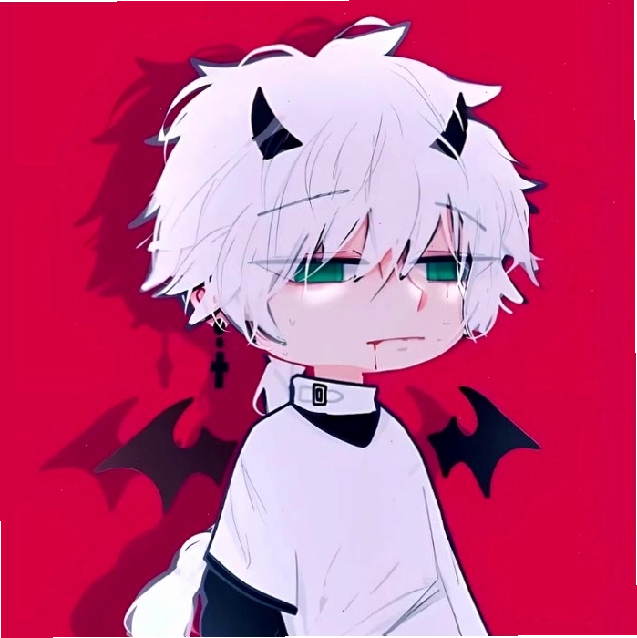 Ảnh ác quỷ anime chibi dễ thương với biểu cảm ngọt ngào