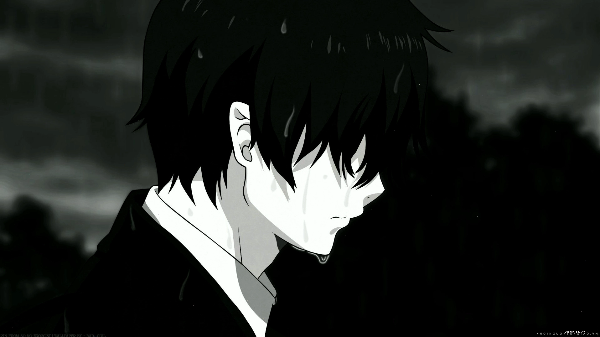 Ảnh anime đen trắng thể hiện tính nghệ thuật