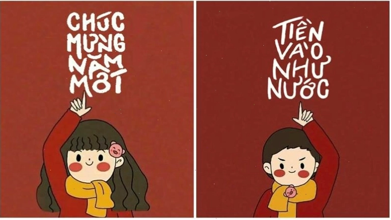 Ảnh avatar đôi tết ngầu thể hiện tình cảm gắn bó