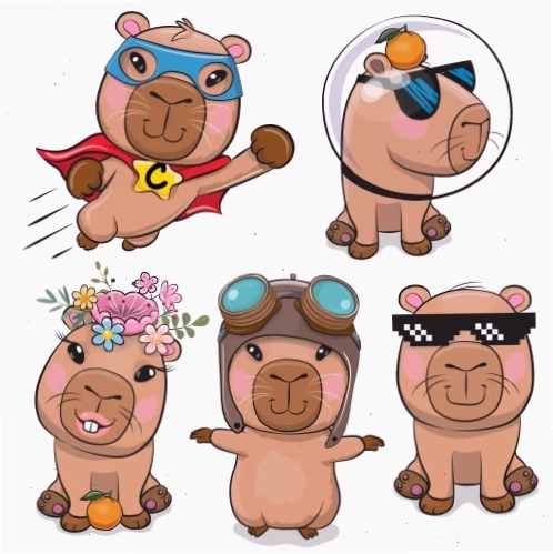 Ảnh cool avatar chuột lang Capybara dễ thương