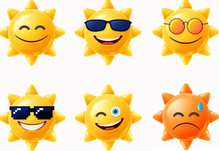 Ảnh cool avatar mặt trời biểu tượng vui vẻ