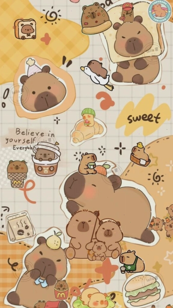 Ảnh đại diện hài hước bộ đôi Capybara buổi sáng