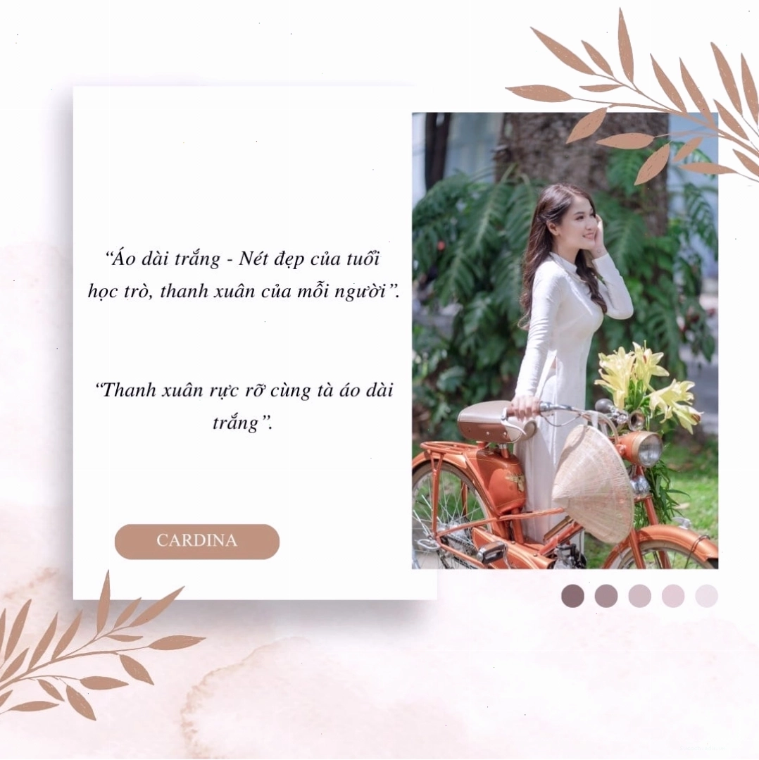 Ảnh đẹp gái mặc áo dài và stt hay
