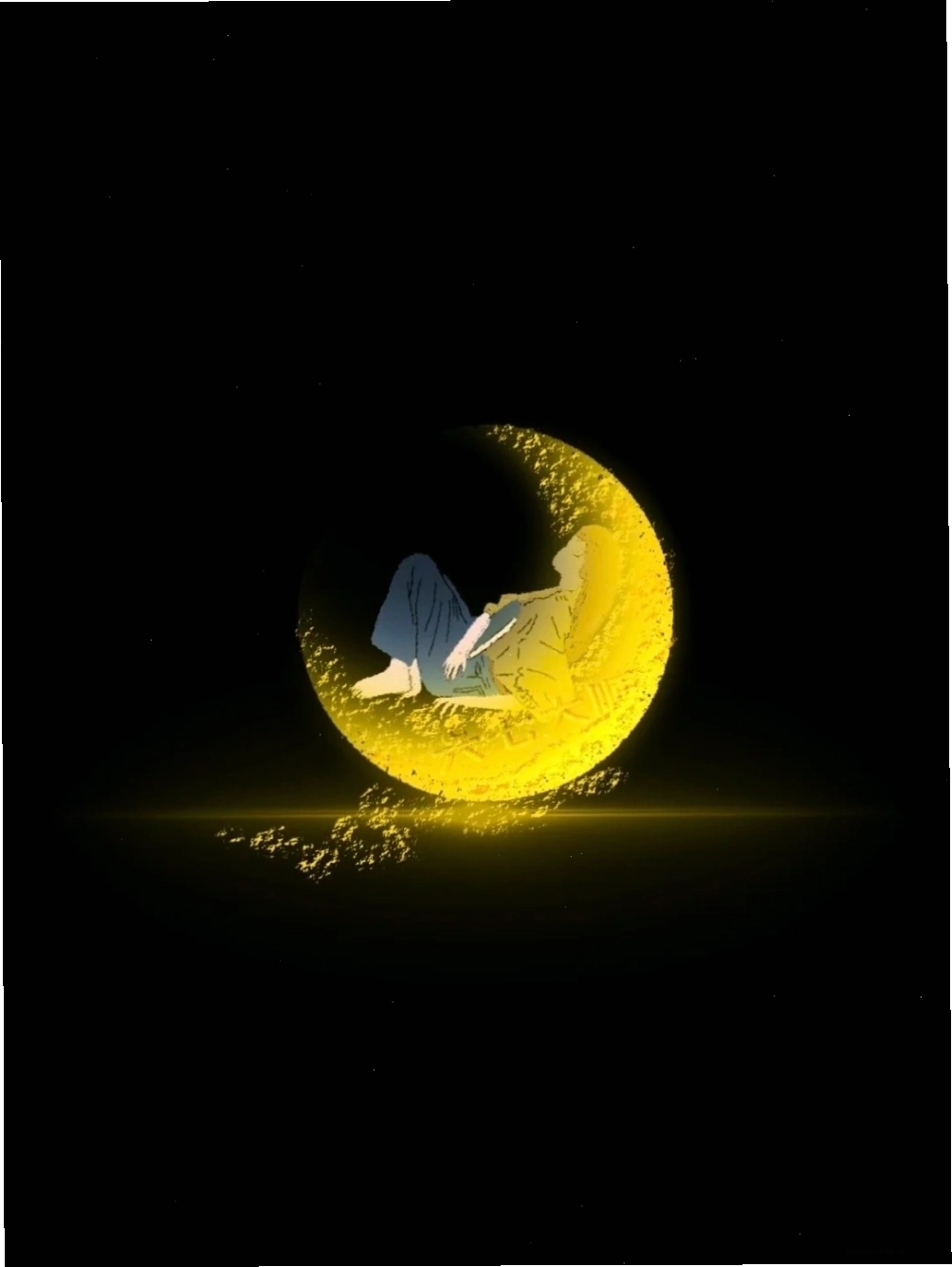 Ảnh mặt trăng 3D phong cách anime