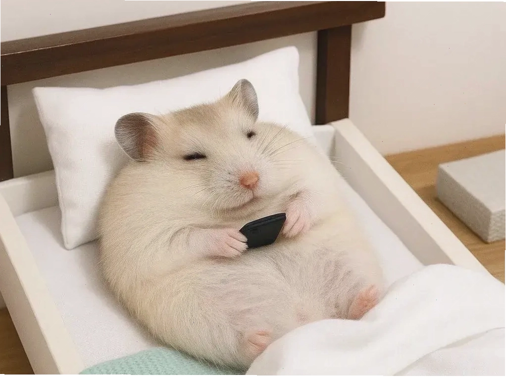Ảnh meme chuột hamster dễ thương đang ăn