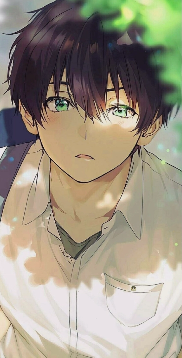 Ảnh nền anime nam buồn dưới mưa, thể hiện sự cô đơn và u sầu