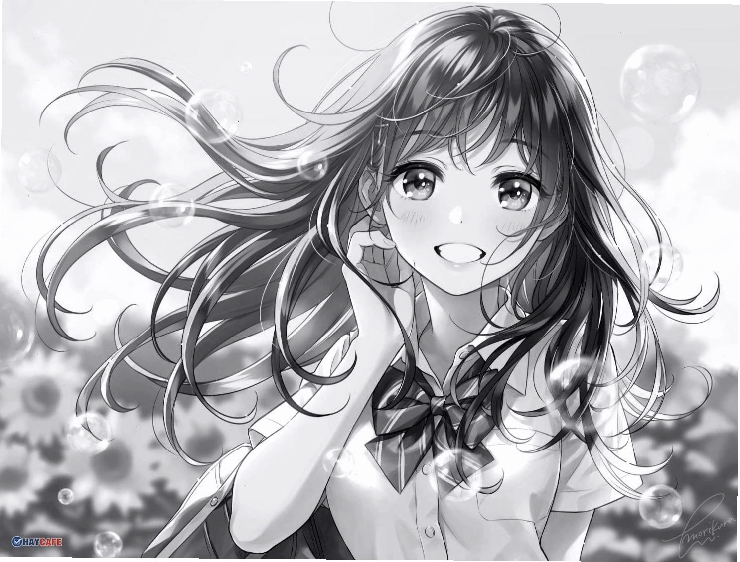 Anime đen trắng đẹp tạo vẻ đẹp độc đáo và sáng tạo