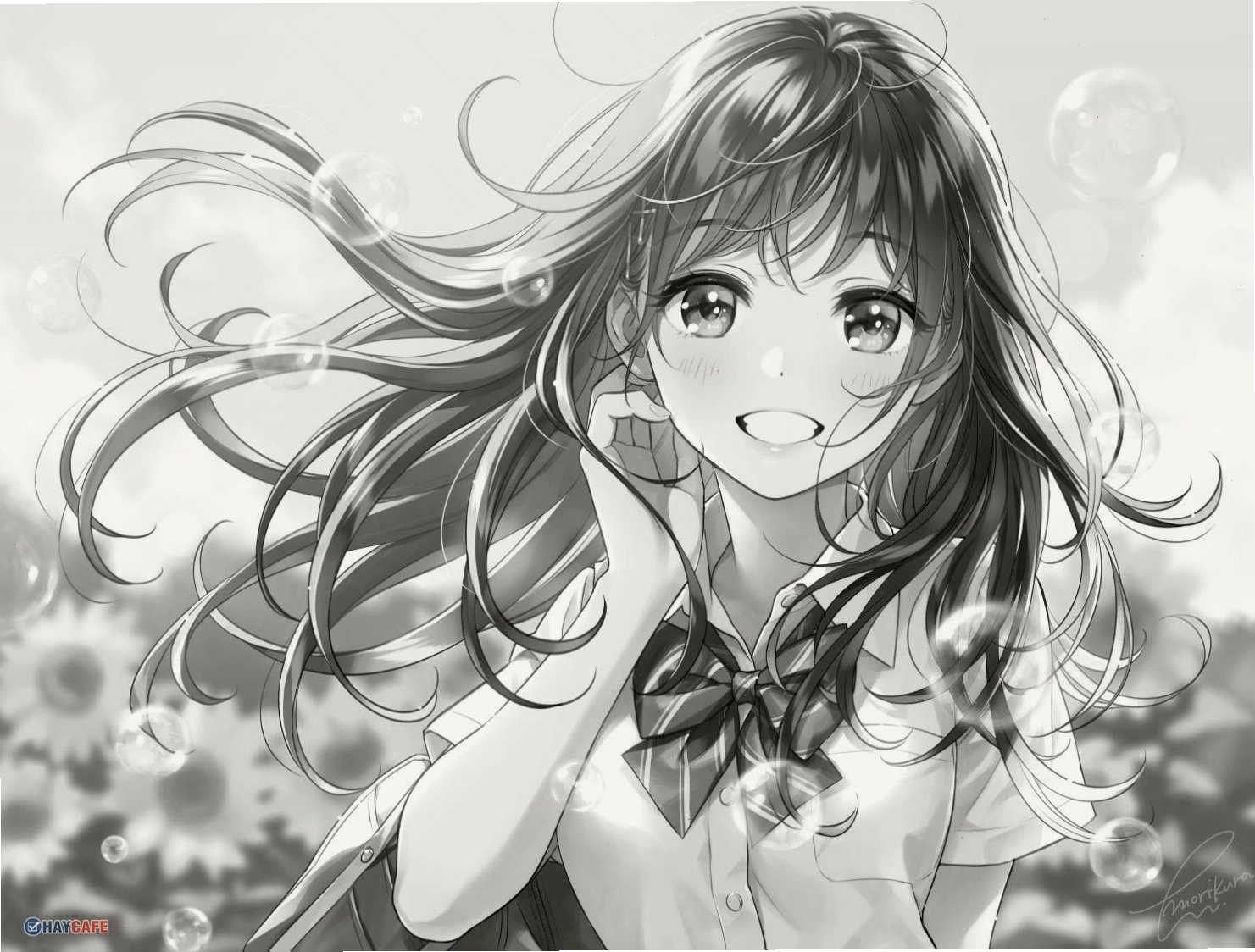 Anime đen trắng với phép thuật tạo nét vẽ tinh tế và đẹp mắt